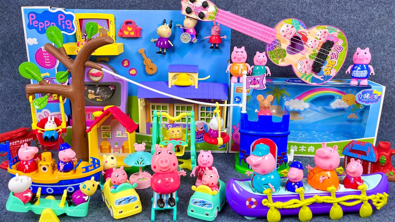 Toy Topic 15 Minutes Satisfying with Unboxing Cute Peppa Pig Toys Collection ASMR ...