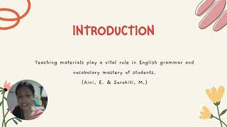 Materials for Teaching Grammar and Vocabulary