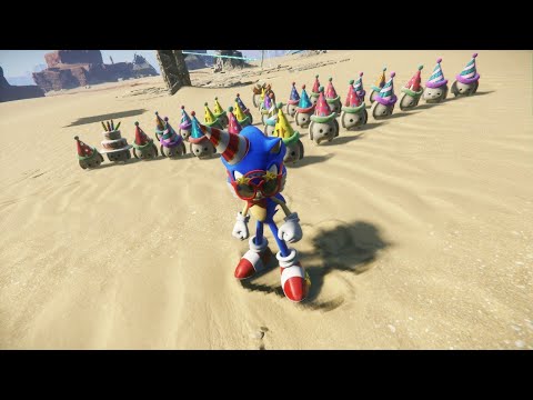 Sonic Frontiers Birthday Bash DLC - Open Zone Challenges Gameplay