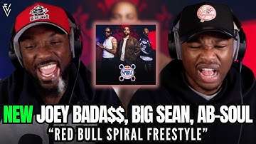 Joey Bada$$, Big Sean & Ab Soul - RED BULL SPIRAL FREESTYLE | FIRST REACTION