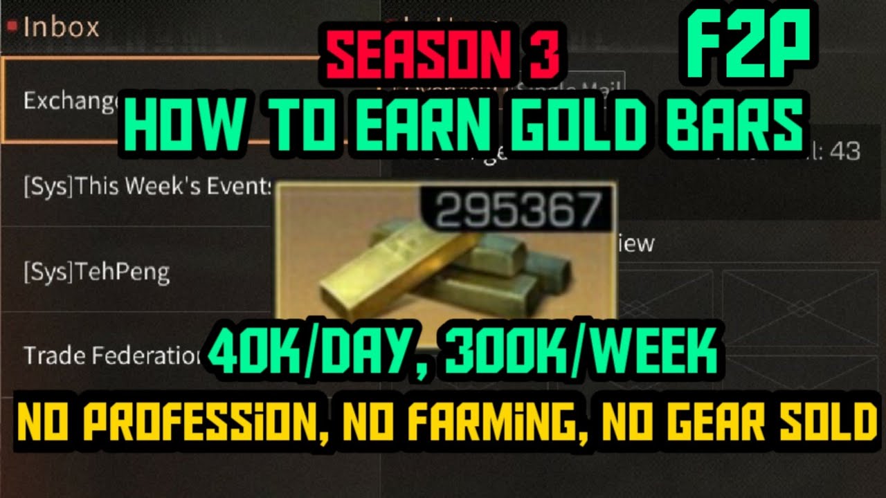 How to earn Gold bars as an F2P No farm, no job, no gear Lifeafter