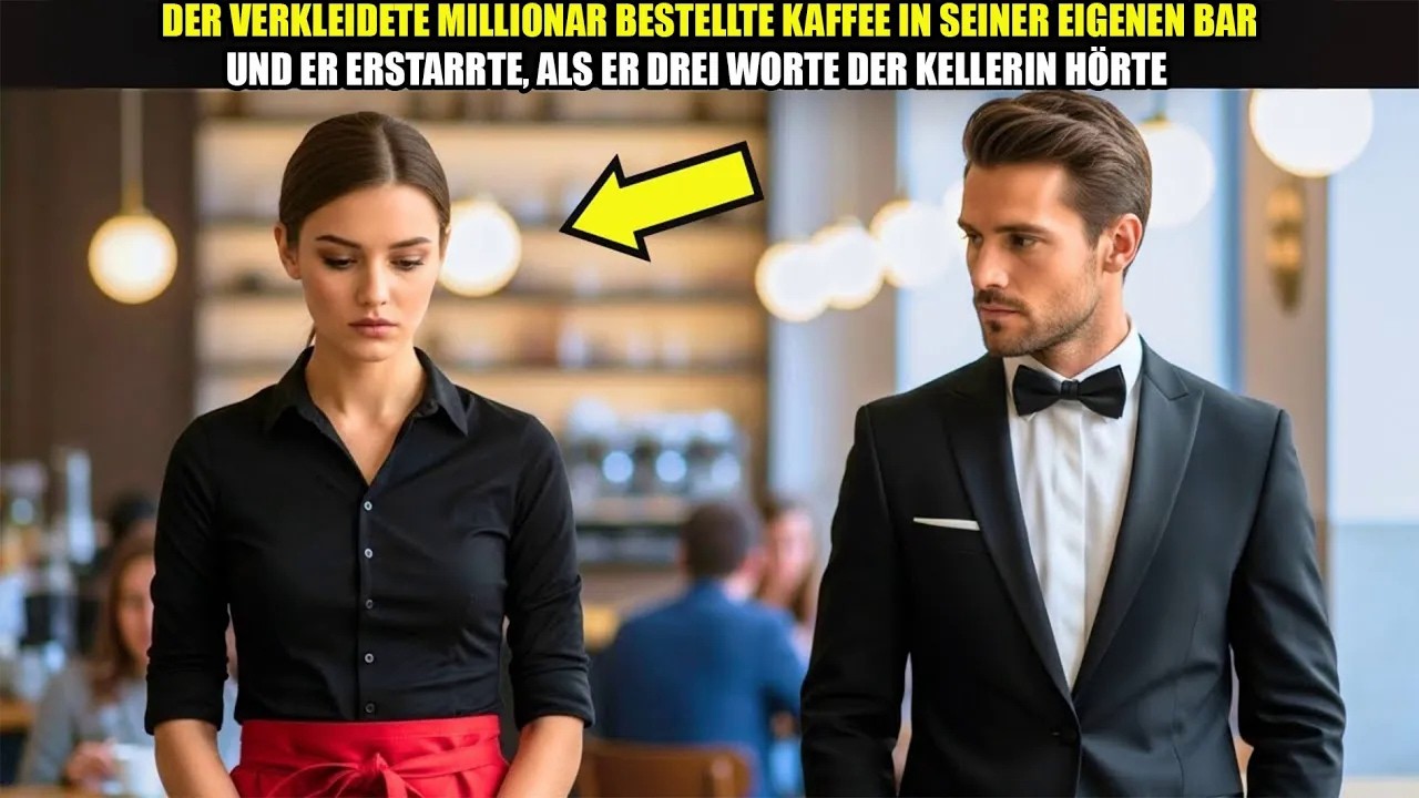 O Milionário disfarçado pediu café em seu próprio bar e congelou ao ouvir três palavras da garç