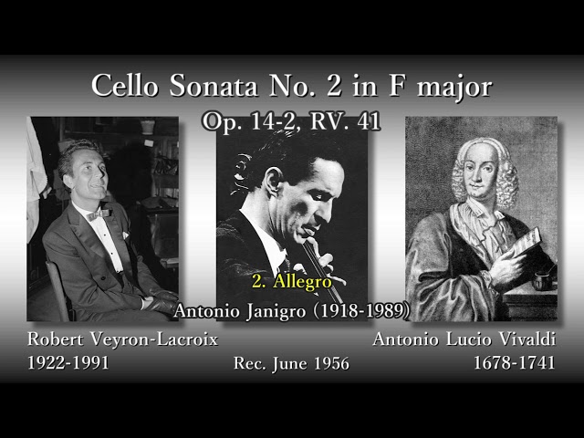 Vivaldi: Cello Sonata No. 2(RV41), Janigro & Veyron-Lacroix