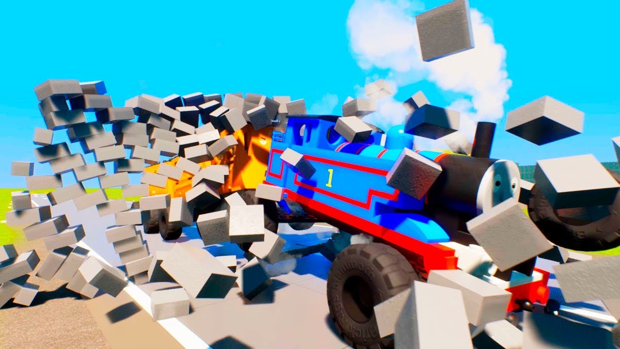 Lego Thomas Monster Train Vs Wall - Brig Rigs - YouTube