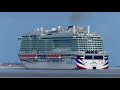 New Britisch P&O Cruises  Cruiseschip ''IONA'' on the Eems to Eemshaven.
