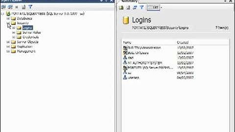 sql 2005 crear Usuario