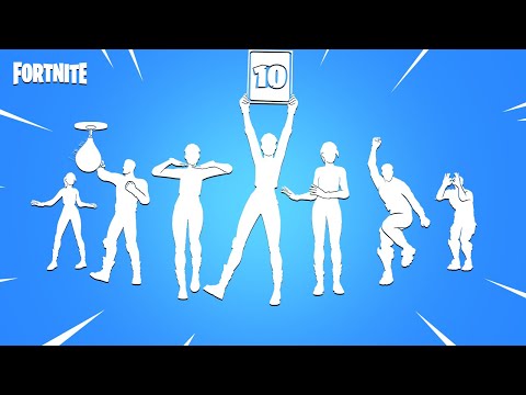 All Popular Fortnite Dances & Emotes! (Perfect Score, Social Climb, The Giant Chicken, Slim Shady)