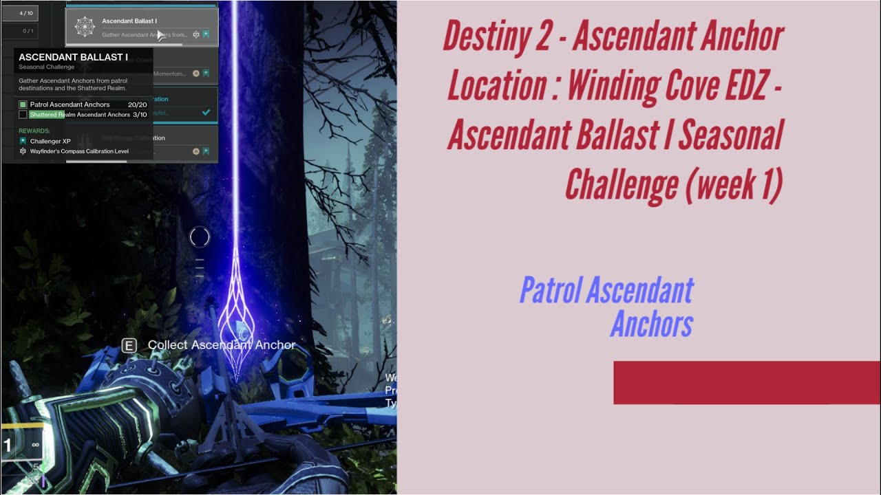 Destiny 2 - Ascendant Anchor Location : Winding Cove EDZ - Ascendant Ballast I Seasonal Challenge