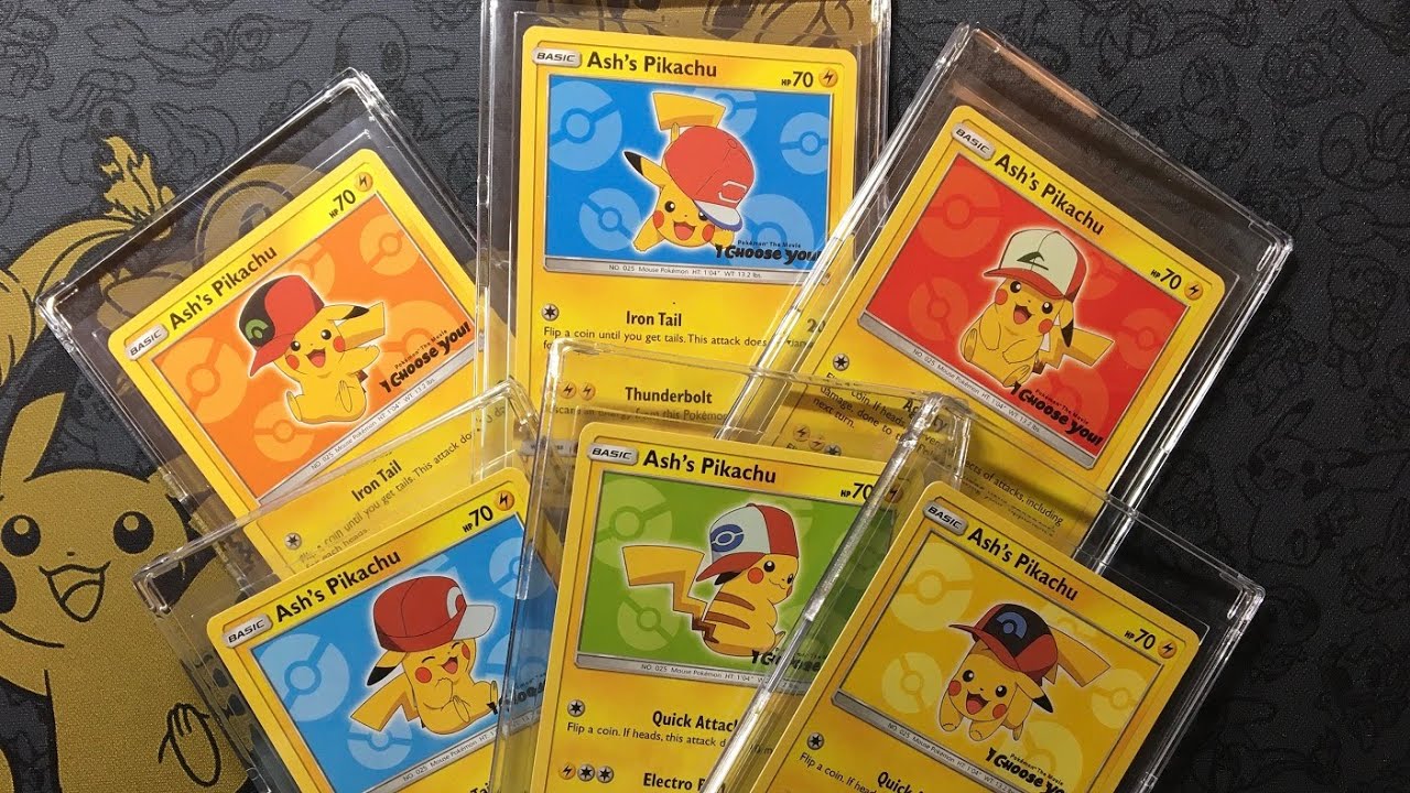 Rare 2017 I Choose You! Pikachu with Ash's hat Pokemon Promo Cards