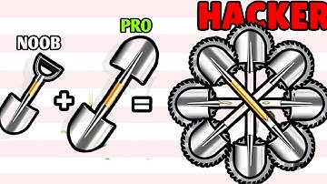 Shovel Run 3D - Walkthrough Gameplay, (NOOB to PRO to HACKER)