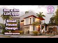 Small House Design l 5x5 Meters l Loft Type 3 Bedrooms