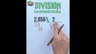 ​✅ Cómo dividir con PUNTO DECIMAL en el dividendo | Paso a paso fácil #shorts