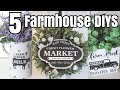 5 Dollar Store Farmhouse DIY Home Decor| Thrift Store Flips | Using My Craft Stash | Oh Yeah!