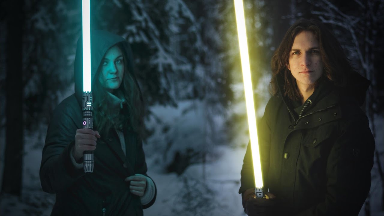 Taking lightsaber photos in the snow YouTube