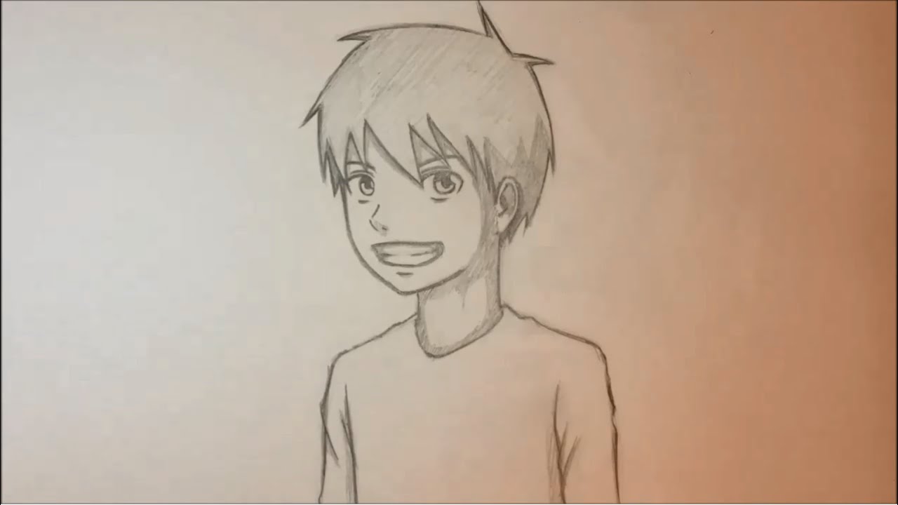 How to Draw Anime Boy Face 34 View No Timelapse  YouTube