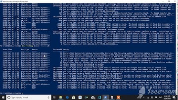 Getting logs from Event Viewer by using PowerShell cmdlet Get-Eventlog