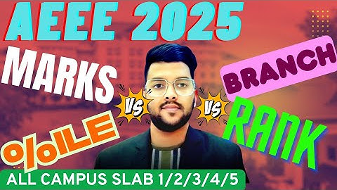 AEEE 2025 Phase 2 Marks vs %Ile vs Rank vs Branch | All campus slab 1/2/3/4/5 Cutoff #Amrita #AEEE