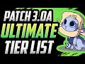 HIGH ELO BIG BRAIN TIER LIST - Wild Rift Patch 3.0a (Yuumi and Sett release!) | Who is OP?!