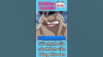 Thông tin sức mạnh các thành viên băng hải tặc Râu đen #onepiece #shorts