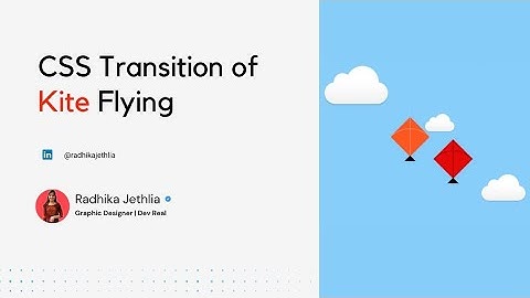 Pure CSS Transition Of Kite Flying | Kite Animation | Makar Sankranti Wish By ~ Radhika Jethlia |