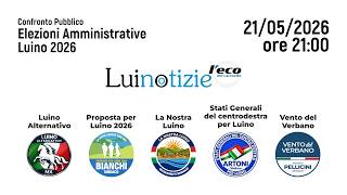 Confronto candidati sindaci Luino 2026 LIVE - Dibattito da Palazzo Verbania
