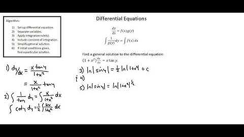 A-level Mathematics 9709: Differential equations using separation of variables