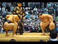 Yokozuna hakuho vs yokozuna kakuryu  outdoor sumo