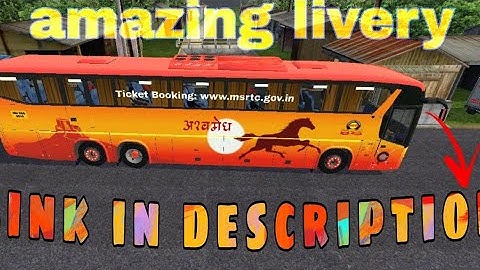 MSRTC ashwamedh livery for bus  bussid mod |review on scania bus mod