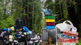 Talking about having too many hobbies while on a unicycle.