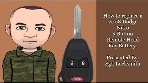 How to replace a 2008 Dodge Nitro 3 Button Remote Head Key Battery