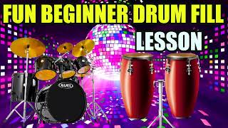 Fun Beginner Drum Fill Beats | Drumstick American position | Drum Grooves For Beginners  Easy Beats