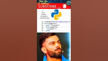 Python Patterns #meamsvideo #viratkohli #viratians #patterns #trending #viralshorts #codingmadeeasy