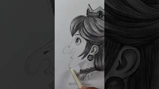 Drawing princess princess peach from super mario galaxy 😍✍️  #art #drawing #artist #explore #shorts