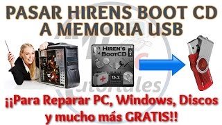 Tutorial Como pasar Hirens Boot CD a USB | Recuperar Contraseña Windows | Reparar Memorias