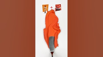 Satisfying Mixing of Anger + Anxiety Inside Out 2 #shorts #colormixing