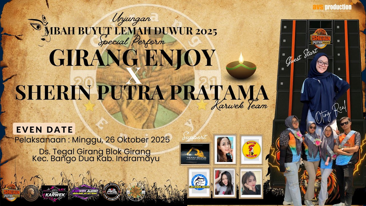 🔴LIVE STREAMING || SHERIN PUTRA PRATAMA || UNJUNGAN BUYUT LEMAH DUWUR  - TEGAL GIRANG, 26 10 2025