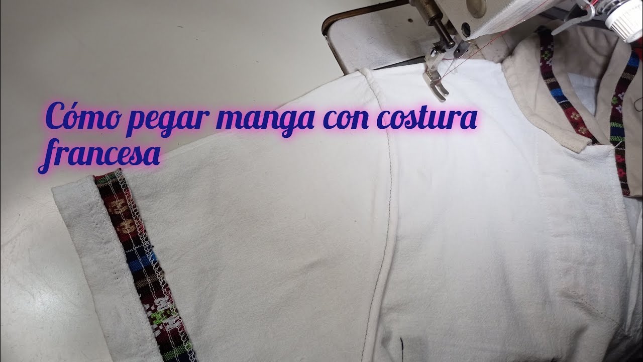 cómo pegar manga con costura francesa