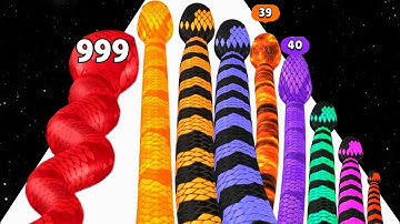 Snake Run Race vs Going Balls - Satisfying Mobile Game (NOOB vs PRO vs HACKER) All Max Level