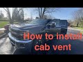 How to repair leaking cab vent 2014-2019 Silverado