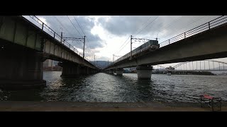 JR琵琶湖線 東海道本線 瀬田川橋梁 新快速3474M列車