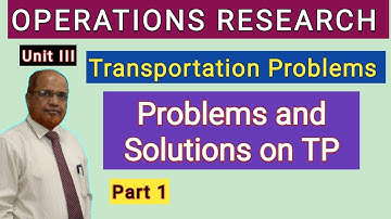 Operations Research I Transportation Problems I Problems and Solutions I Part 1 I Hasham Ali Khan I