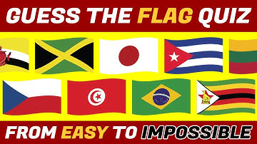 Guess the Country Flag Quiz 3 | 50 Flags Challenge (Easy to Impossible)
