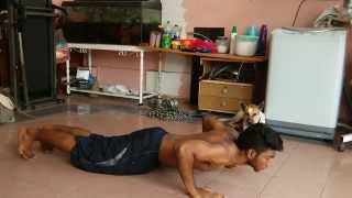 Unclean Thigh slap push ups
