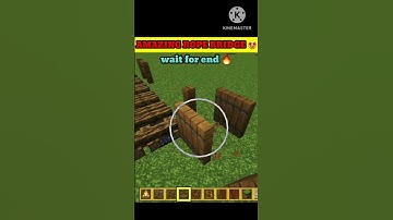 AMAZING ROPE BRIDGE DESIGN IN MINECRAFT 🤩🤩 #minecraft #shorts #viral