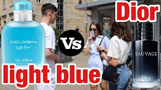 Dior Sauvage edt vs Dolce & Gabbana light blue eau intense pour homme | fragrance test