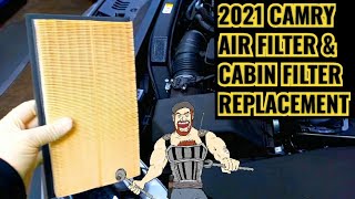 2021 CAMRY  HYBRID AIR FILTER & CABIN FILTER REPLACEMENT