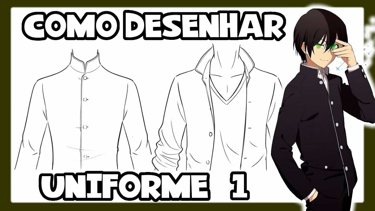 COMO DESENHAR ROUPAS - UNIFORME MASCULINO PARTE 1, image size:1280x720