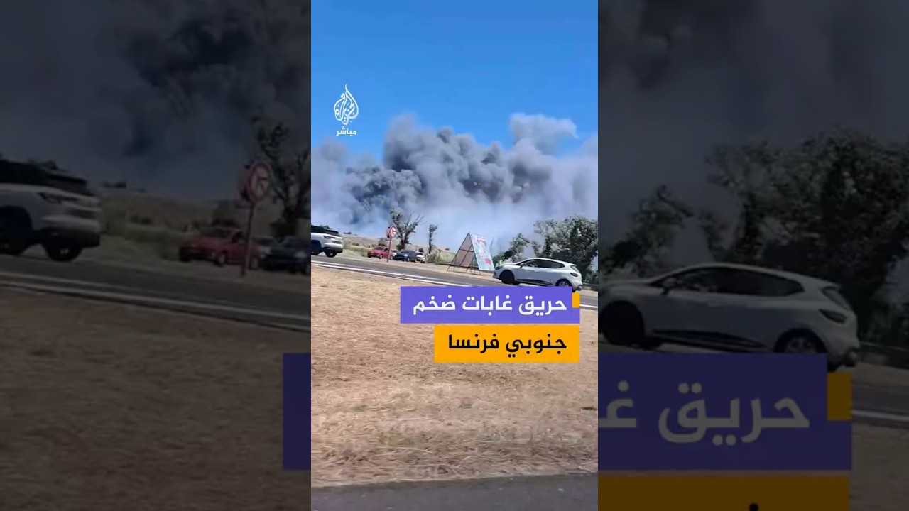 اندلاع حريق ضخم في غابات بإقليم برينيه الشرقية جنوبي فرنسا