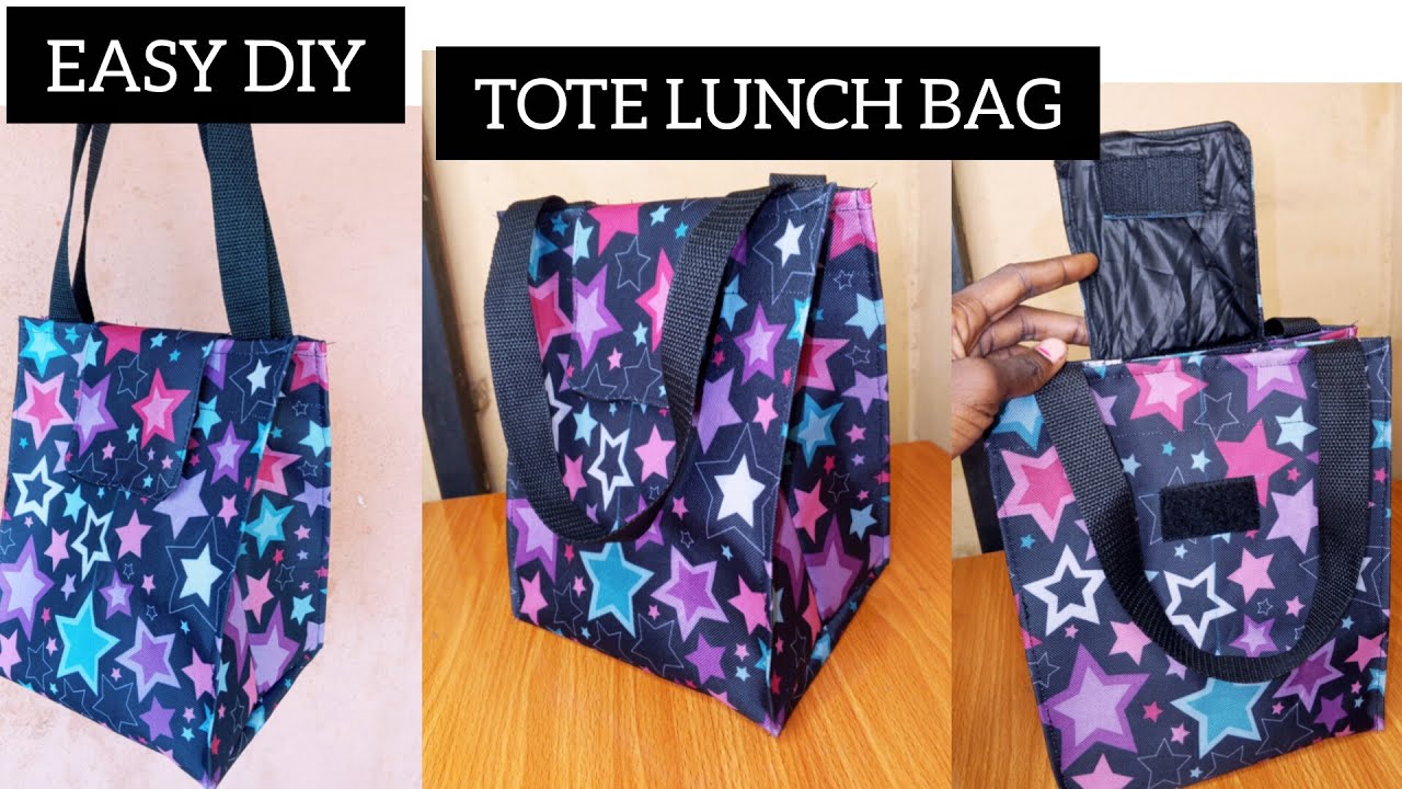 HOW TO CUT AND SEW A TOTE LUNCH BAG
