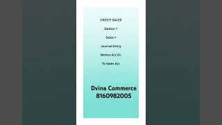 Credit Sales Journal Entry | Class 11 Accountancy #shorts